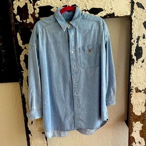 POLO Oversized Denim Shirt 💙🩵